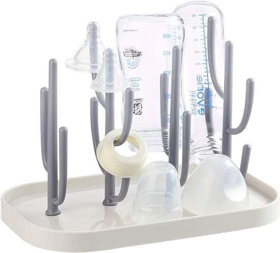 Kraftverdia Flessen Droogrek Baby – Met Voet – Boomtak Design Flessenrek – Droogrek Flessen Baby – Geschikt voor Flessen, Spenen & Fopspenen van Merkloos