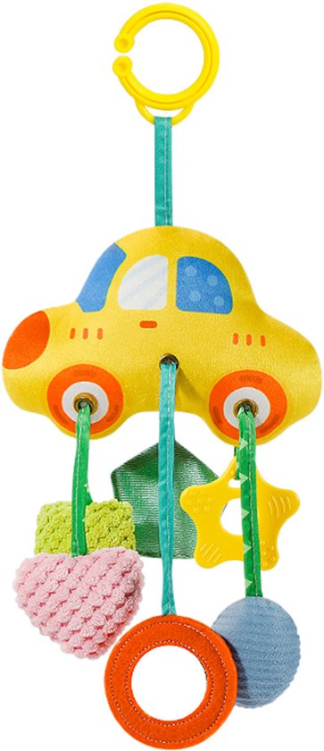 Kraftverdia - Montessori Speelgoed vanaf Baby 1 tot 4 jaar - Educatief speelgoed voor baby's - Kinderspeelgoed Onderweg - Baby Speelgoed 0-3-6-12 Maanden - Ophangbaar - Baby-bijtspeeltjes - Baby sensorisch speelgoed - Auto van Kraftverdia™