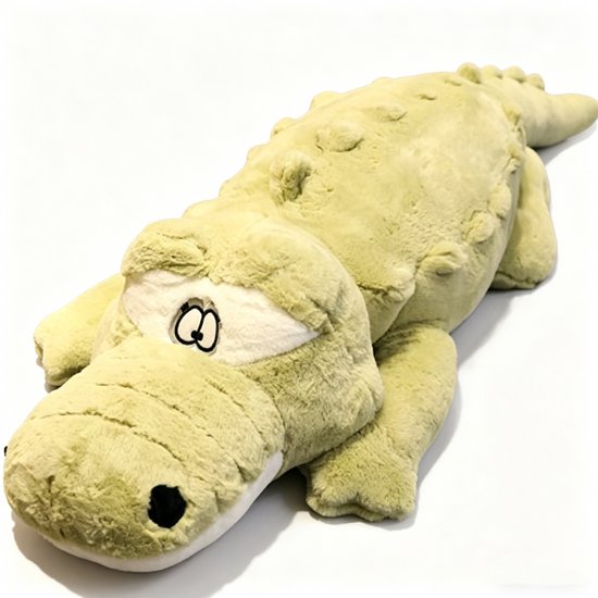 Kraftverdia Pluche Knuffel – 100 cm – Grote Pluche Krokodil Knuffel – Zacht Lichaamskussen – Grappig Decoratief Bedkussen – Schattig Krokodilkussen – Groen van Merkloos