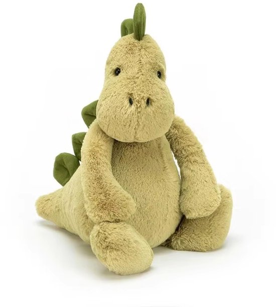 Kraftverdia Pluche Knuffel – 30 cm – Groene Verlegen Dinosaurus – Zacht Knuffeldier – Kawaii Dinosaurus Lichaamskussen – Geschikt voor Pasen & Feestdagen van Merkloos