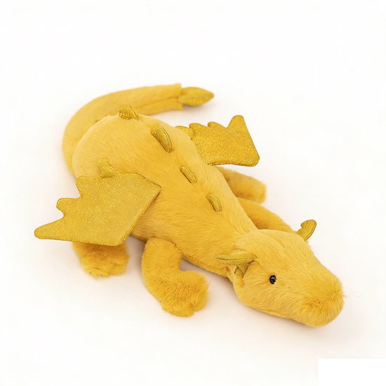 Kraftverdia Pluche Knuffel – 50 cm – Kawaii Draak Lichaamskussen – Grappig Decoratief Bedkussen – Schattig Dierenkussen – Geel van Merkloos