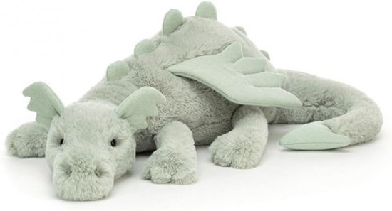 Kraftverdia Pluche Knuffel – 50 cm – Kawaii Draak Lichaamskussen – Grappig Decoratief Bedkussen – Schattig Dierenkussen – Groen van Kraftverdia™