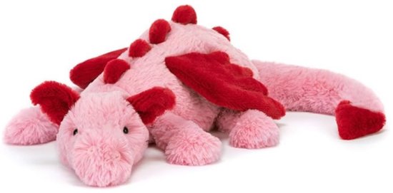 Kraftverdia Pluche Knuffel – 50 cm – Kawaii Draak Lichaamskussen – Grappig Decoratief Bedkussen – Schattig Dierenkussen – Rood van Kraftverdia™
