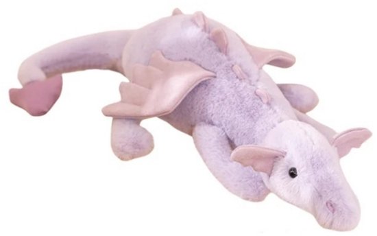 Kraftverdia Pluche Knuffel – 50 cm – Paars – Kawaii Draak Lichaamskussen – Grappig Decoratief Bedkussen – Schattig Dierenkussen van Kraftverdia™