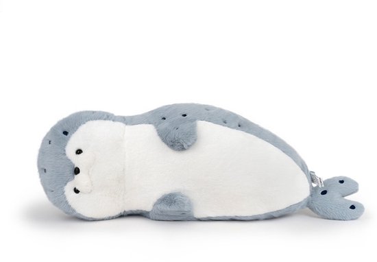 Kraftverdia Pluche Knuffel – 70 cm – Kawaii Liggende Zeehond – Zacht Lichaamskussen – Grappig Decoratief Bedkussen – Schattig Zeehondkussen – Blauw van Merkloos