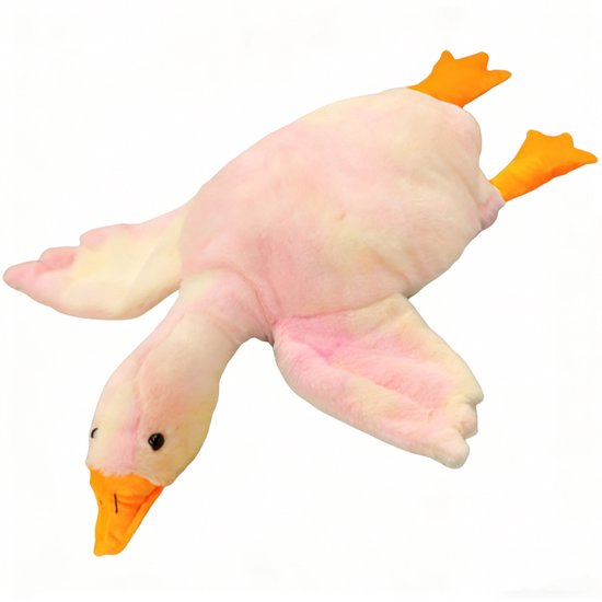 Kraftverdia Pluche Knuffel – 90 cm – Kawaii Grote Gans Lichaamskussen – Grappig Decoratief Bedkussen – Schattig Dierenkussen – Roze van Merkloos