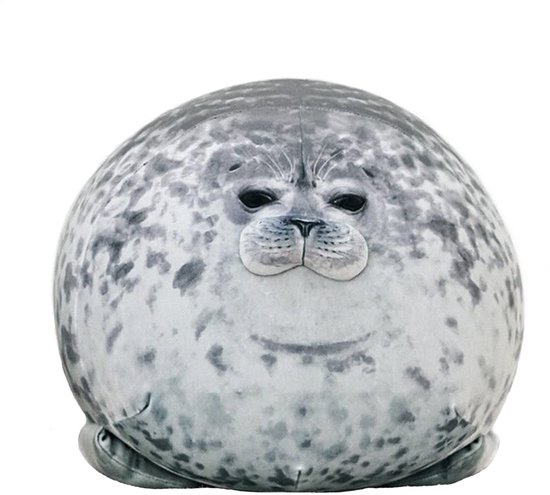 kraftverdia Pluche Knuffel - Grote Zeehond Knuffel Kussen 60 cm – Zachte Pluche Zeedier Knuffel – Schattig Decoratie Kussen voor Bed en Bank – Cadeau voor Kinderen en Volwassenen van Merkloos