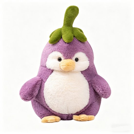 Kraftverdia Pluche Knuffel – Paars Pluche Pinguïn – 65cm – Zachte Pluche Knuffel van Merkloos