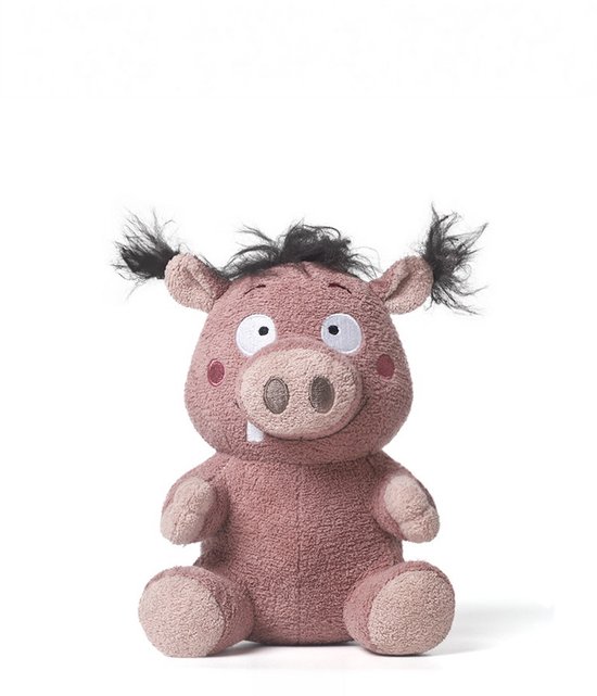 kraftverdia Pluche Knuffel - Pluche Knuffel Wild Zwijn – Zachte Knuffel Varkentje 16 cm – Grappige Pluche Dieren Knuffel – Decoratie en Cadeau voor Kinderen en Volwassenen