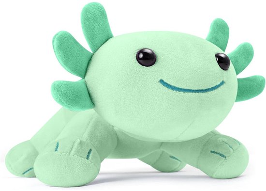 Kraftverdia Pluche Knuffel – Schattige Salamander Knuffelr – Perfect Cadeau – 27cm – Groen