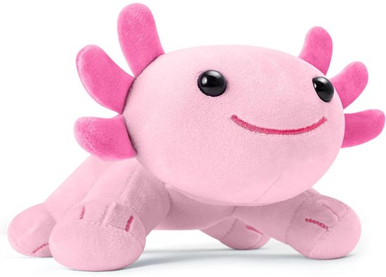 Kraftverdia Pluche Knuffel – Schattige Salamander Knuffelr – Perfect Cadeau – 27cm – Roze van Kraftverdia™