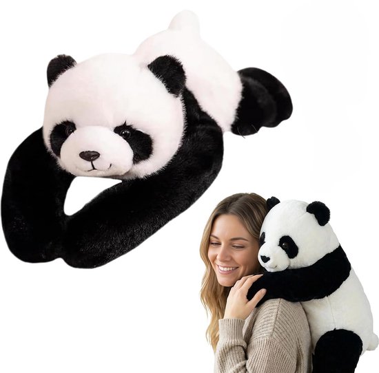 Kraftverdia Pluche knuffel - Verzwaringsknuffel Panda met Lange Armen - 65cm/1kg - Zachte Weighted Knuffel voor Comfort & Ontspanning van Merkloos