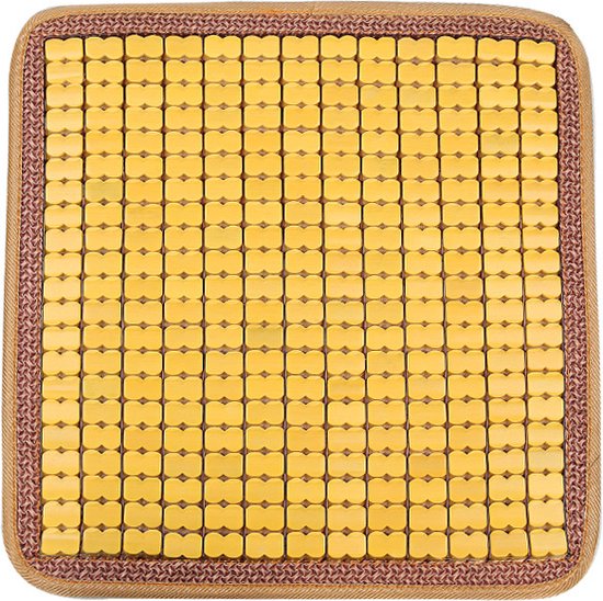 Kralenkussen - Houten Kralenkussen Deluxe - Stoelkussen - Autostoel Cover Houten - 45*45cm - Massage Ventilatie - Zitkussen - Bureaustoelkussen - Autostoelkussen - Stuitkussen van ERRO.