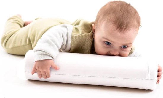 Kruiprol | Baby rol | Tummy roller | Kunstleer | Wit van Cabino