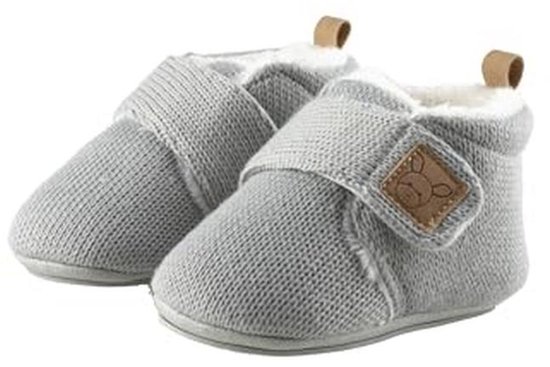 Kruipschoen voor baby's - Gebreid met antislip zool en teddyfleece voering van Merkloos