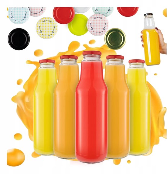 Kubuś - Glazen Flessen - 750ml - Met Deksel