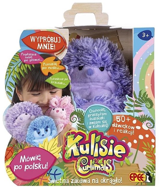 Kulisie - plusz interaktywny fioletowy Jeżyk van Merkloos