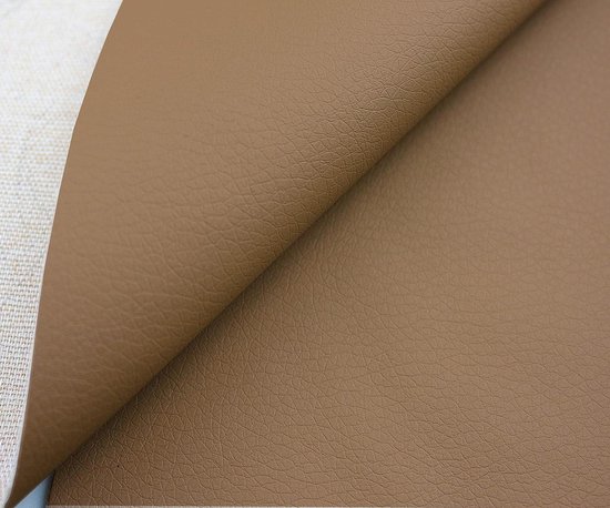 Kunstleer per Meter - Stoffering Stof - Meubels Bekleden - Waterbestendig Makkelijk Schoon - 140 cm Breed - Cappuccino