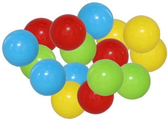 Kunststof ballenbak ballen - felle vrolijke kleuren - 100x stuks - ca 7 cm van Merkloos