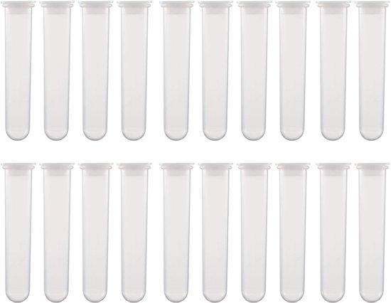 Kunststof centrifugebuizen 20ml 20 stuks - Polypropyleen bodem - Laboratorium container - Transparant