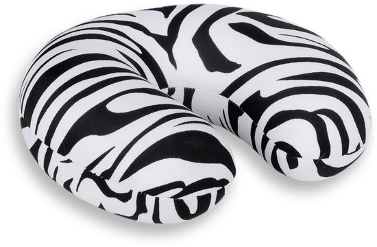 Kuschelmaxx kinder-nekkussen - Reiskussen vliegtuig - Zebra print - Stevig & zacht - Mooie print - Gevuld met microgranulaat - Vormvast & wasbaar - Ideaal voor op reis