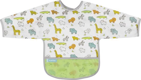 Kushies - Slabbetje -Waterdichte slab - met mouw - Safari - 12 t/m 24 maanden van Kushies