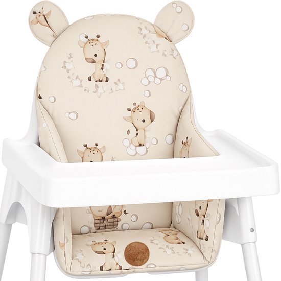 Kussen voor kinderstoel baby opvouwbaar zitverkleiner – zitkussen steun voor Ikea Antilop kinderstoel en babystoel – zitverkleiner waterafstotend wasbaar Giraffen