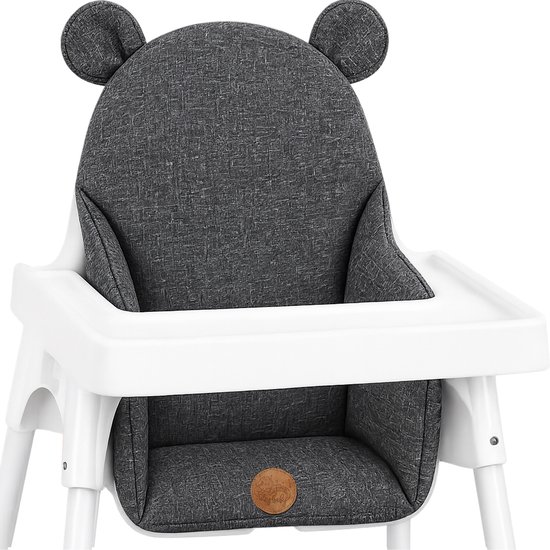 Kussen voor kinderstoel baby opvouwbaar zitverkleiner – zitkussen steun voor Ikea Antilop kinderstoel en babystoel – zitverkleiner waterafstotend wasbaar Grijs