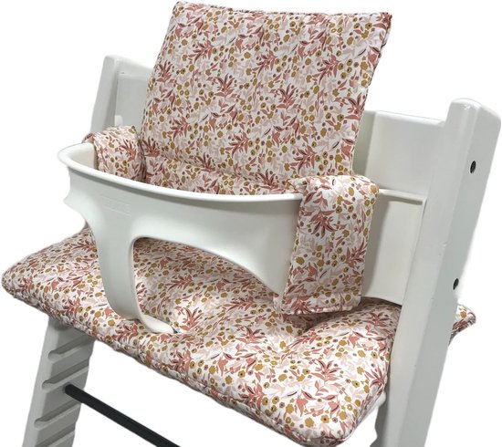 Kussen voor Kinderstoel Compatibel met Tripp Trapp® Roze Bloemen