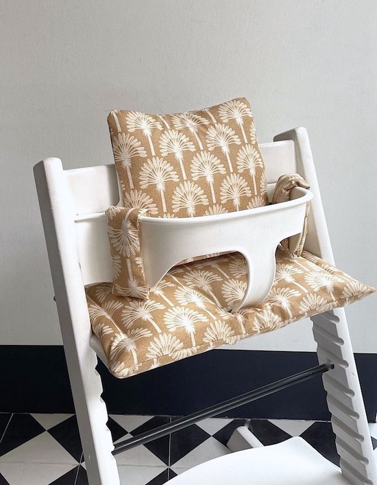 Kussenset Boho ibiza voor stokke tripp trapp kinderstoel- okergeel- tripptrapp kussen- bohemian- liefleukenhip van Merkloos