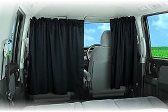 KZQ Auto privacy gordijn - auto verduisteringsgordijn - privacy gordijn - auto scheidingsgordijn - zonnescherm - scheidingswand tussen de achterbank - 70×80cm - verduisterings zonnescherm - geschikt voor reizen, kamperen, dutjes doen, slapen - zwart van Merkloos