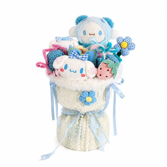 La Roselle Amsterdam Cinnamoroll Gift Box - Luxe Knuffel Cadeaubox met Blauwe Decoratie, Strik en Kawaii Accessoires - Cadeau voor Kinderen
