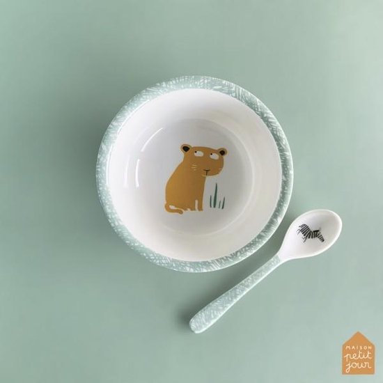 La Savane Vla schaal met zuignap en lepeltje van Beaba