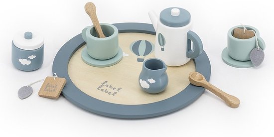 Label Label - Houten Theeset - Houten speelgoed - Groen van Label Label