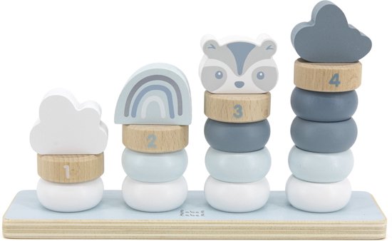 Label Label - Little Stacking Rings - Blue van Label Label