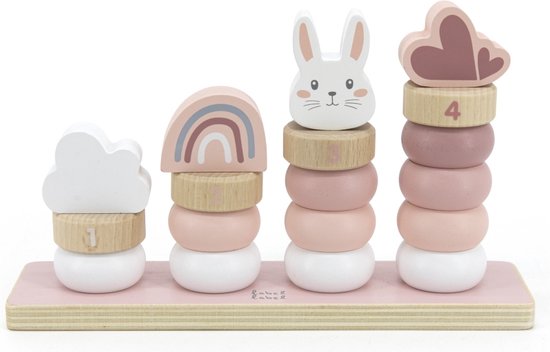 Label Label - Little Stacking Rings - Pink van Label Label