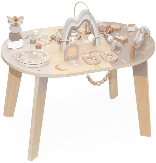 Label Label Nougat Houten Activiteitentafel LLWT-10398 van Merkloos