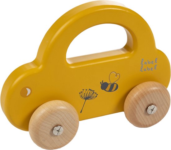 Label Label Oker Houten Speelgoed Auto LLWT-25026 van Label Label