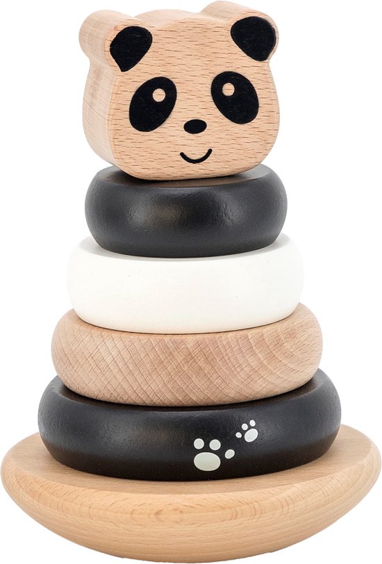 Label Label Panda Houten Tuimelring Piramide LLWT-25446 van Label Label