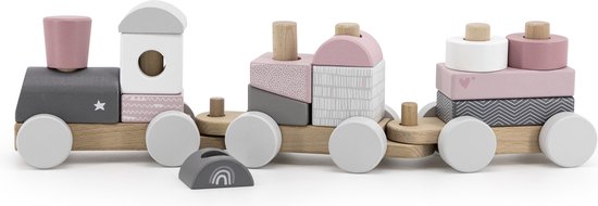 Label Label Roze Houten Speelgoed Trein LLWT-25163 van Label Label