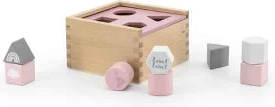 Label Label Roze Houten Vormenstoof van Label Label