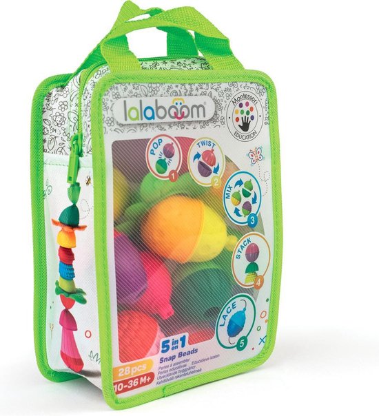 Lalaboom - Educatieve kralen en accessoires (28 st) van Lalaboom