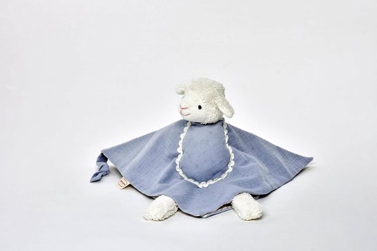 Lam Doudou Knuffel - Knuffeldoek Lam - Baby Troosten - Waldorf Stijl - Niet gespecificeerd - Blauw