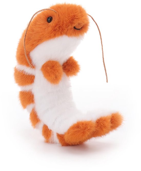Lamb Levendige garnalen, zeedieren, pluche dieren voor kinderen, zacht schattig knuffeldier voor baby's, meisjes en jongens, wollige, levendige garnalen, oranje, 15 cm