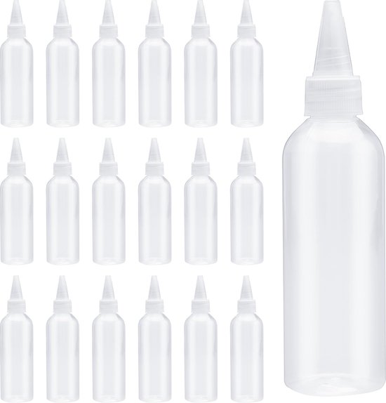 La'Moussawi ® Veelzijdige Herbruikbare Knijpflessen Set van 12 voor Diverse Keukentoepassingen