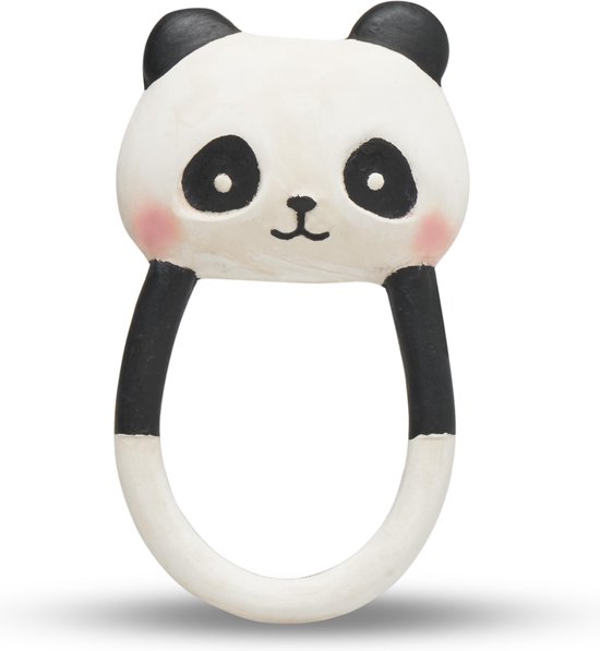 Lanco rubberen bijtring - Kori de Panda - zwart - wit van Lanco