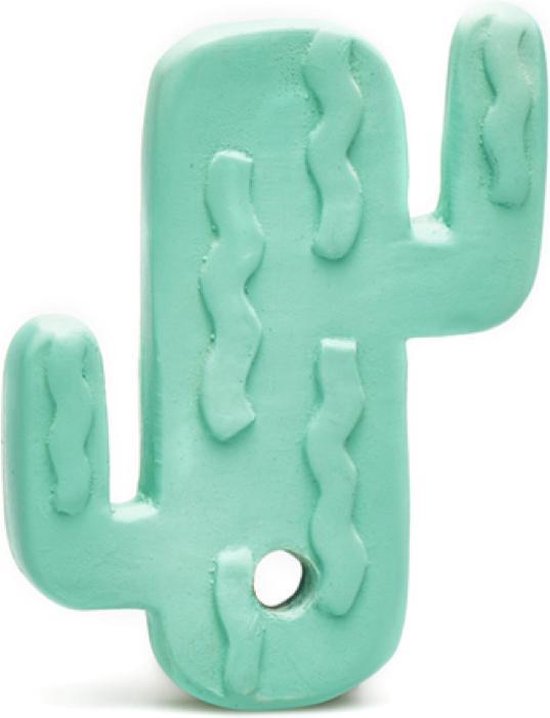 Lanco rubberen bijtspeeltje - Cactus - plat - groen van Lanco