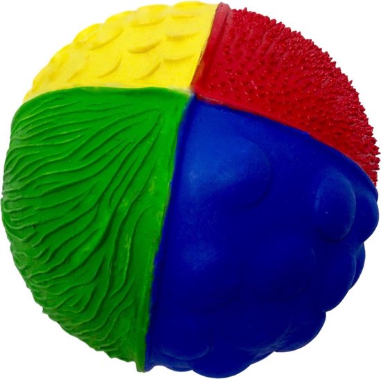Lanco sensory rubberen bijtspeeltje - Bal - Fantasie donker van Merkloos