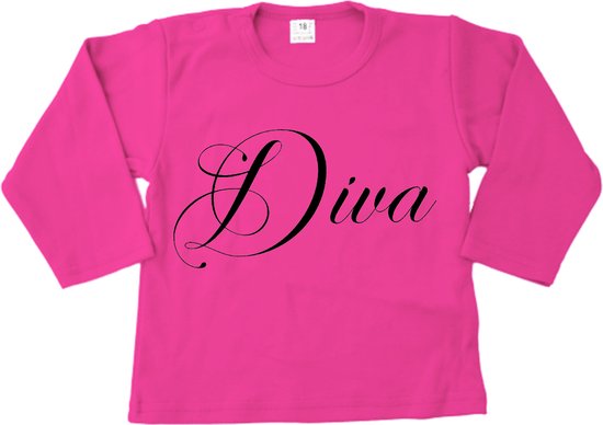 Lange Mouw T-shirt - Fuchia Diva van GSUS