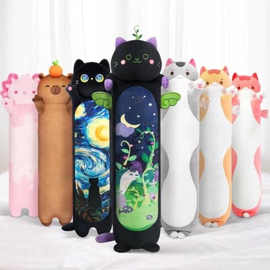 Lange Zachte Mint Groene Kat Pluche Speelgoed 70cm voor Kinderen vanaf 3 Jaar van Merkloos